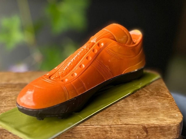 Chocolade voetbalschoen
