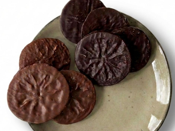 Gekonfijte sinaasappel met chocolade
